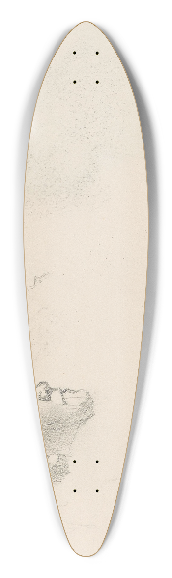 Signe Scheel - Kvinneportrett; riss 39.3 inch art pintail longboard deck