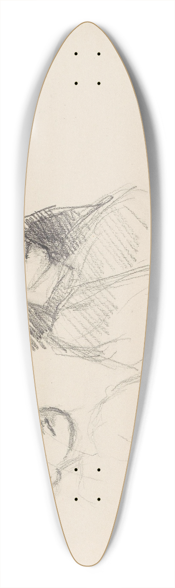 Signe Scheel - Kvinneportrett; studie av hode 39.3 inch art pintail longboard deck
