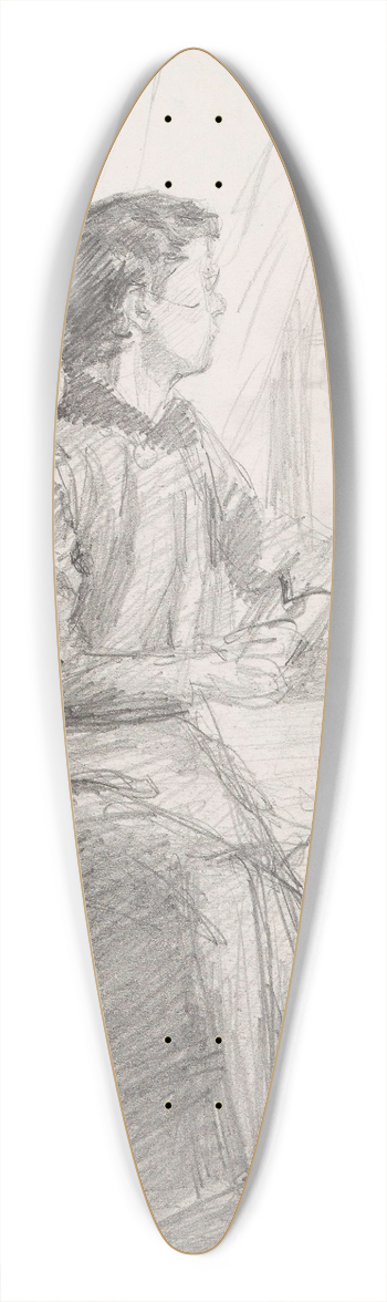 Signe Scheel - Marie Thiele 39.3 inch art pintail longboard deck