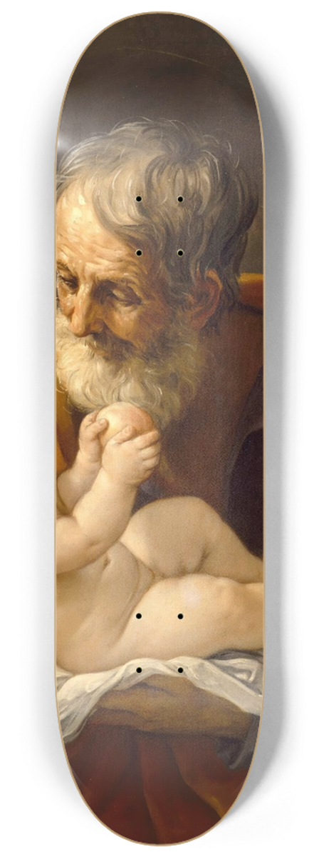 Guido Reni - Saint Joseph and the Christ Child 8.25 inch art skate deck