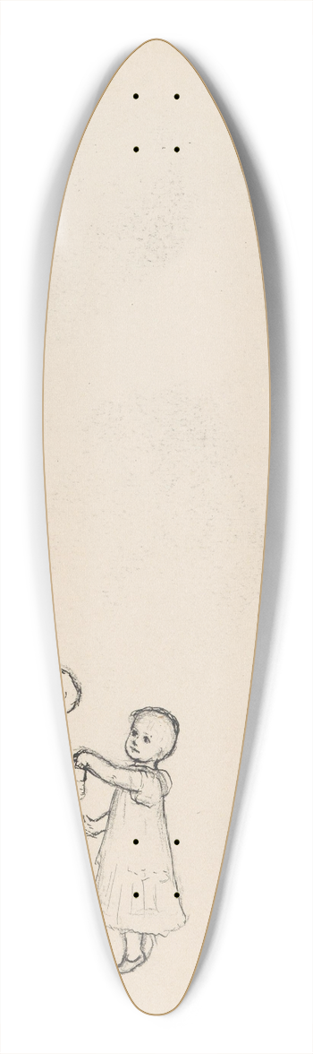 Signe Scheel - To barn 39.3 inch art pintail longboard deck