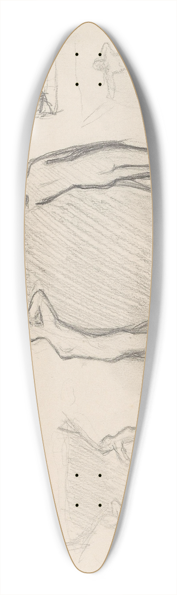 Signe Scheel - Utkast til vase 39.3 inch art pintail longboard deck