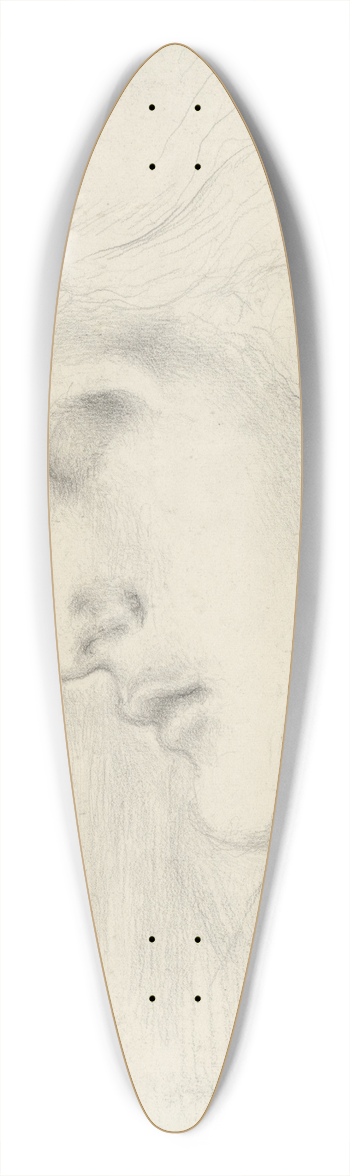 Simeon Solomon - Head study 39.3 inch art pintail longboard deck