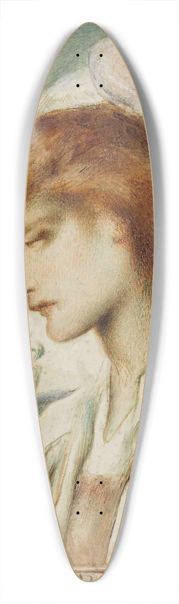 Simeon Solomon - The Archangel Gabriel 39.3 inch art pintail longboard deck