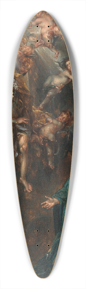 Simon de Vos - The Annunciation 39.3 inch art pintail longboard deck