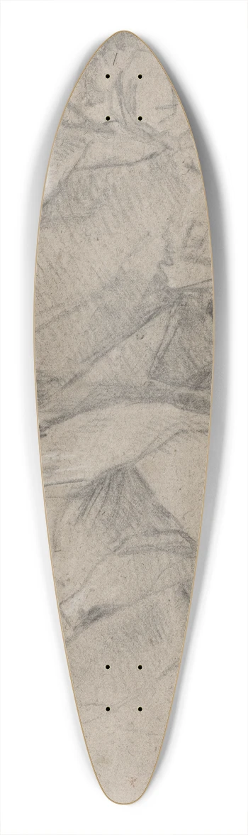 Simon Vouet - A Bearded Man with a Staff 39.3 inch art pintail longboard deck