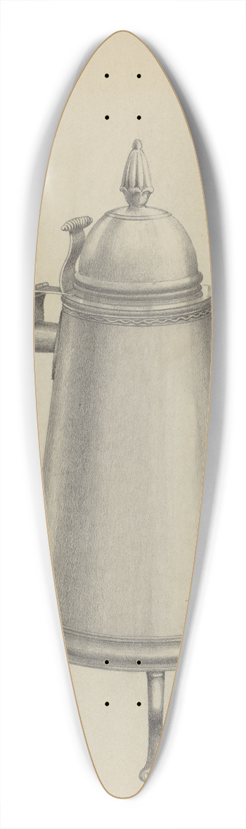 Simon Weiss - Silver Coffee Pot 39.3 inch art pintail longboard deck