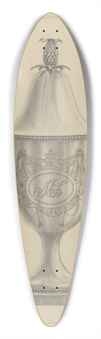 Simon Weiss - Silver Covered Sugar Urn 39.3 inch art pintail longboard deck