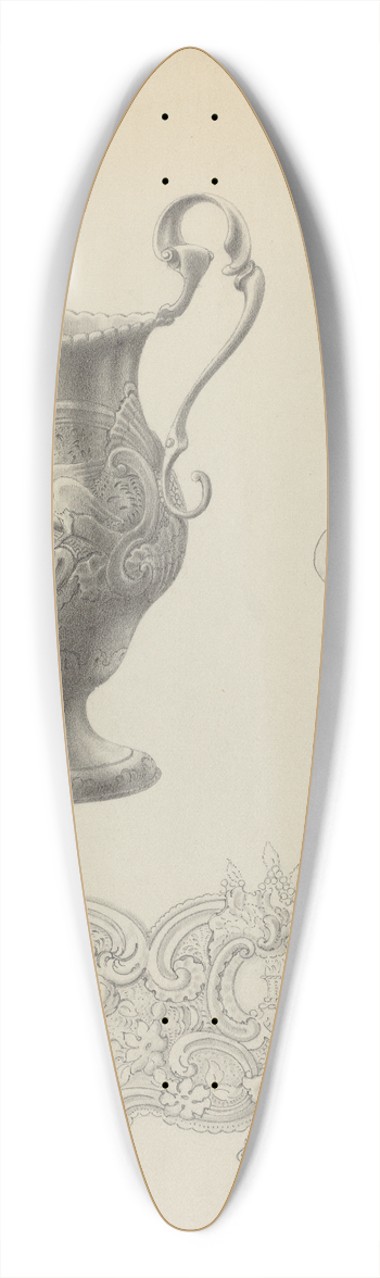Simon Weiss - Silver Creamer 39.3 inch art pintail longboard deck