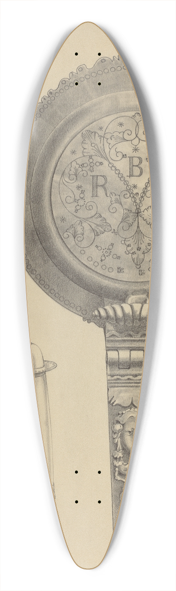 Simon Weiss - Silver Tankard 39.3 inch art pintail longboard deck