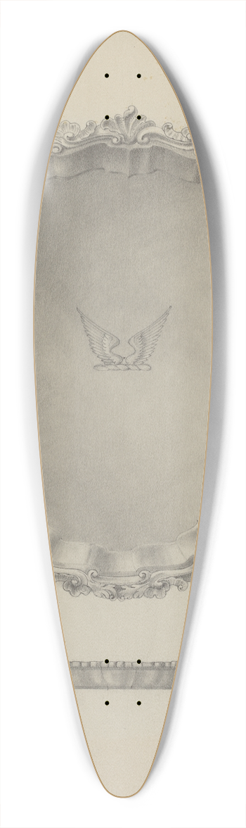 Simon Weiss - Silver Tray 39.3 inch art pintail longboard deck