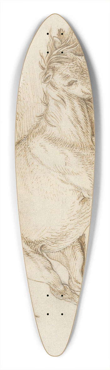 Sinibaldo Scorza - A Horse Lying on its Side 39.3 inch art pintail longboard deck