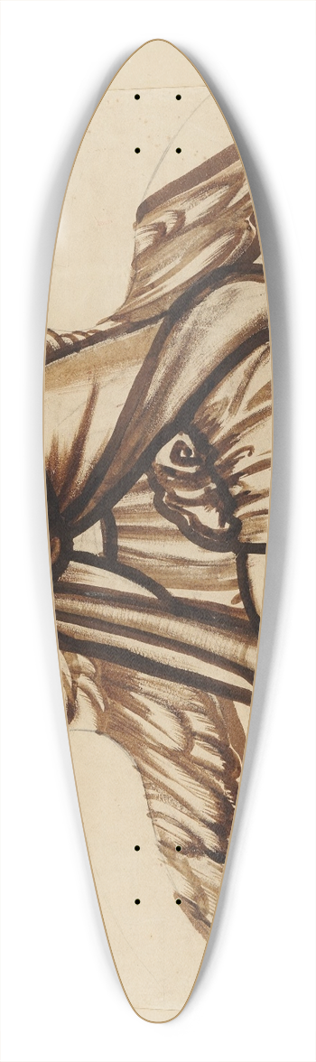 Sir Edward Coley Burne-Jones - Angel Playing a Horn 39.3 inch art pintail longboard deck