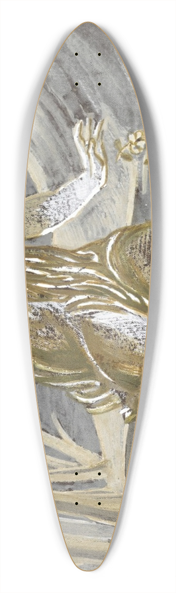 Sir Edward Coley Burne-Jones - Eurydice Bitten by a Serpent 39.3 inch art pintail longboard deck