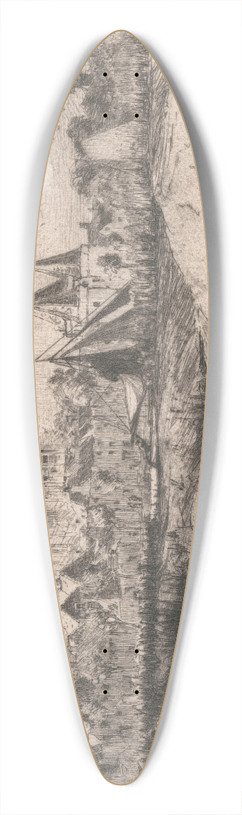 Sir Frank Short - Skies aclearing. Sun ashining 39.3 inch art pintail longboard deck