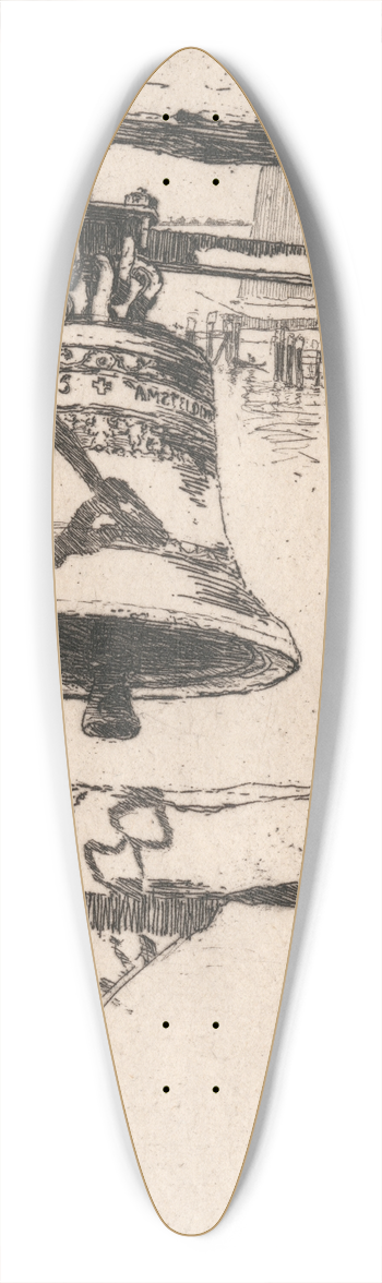 Sir Frank Short - The Dijk Bell, Volendam 39.3 inch art pintail longboard deck