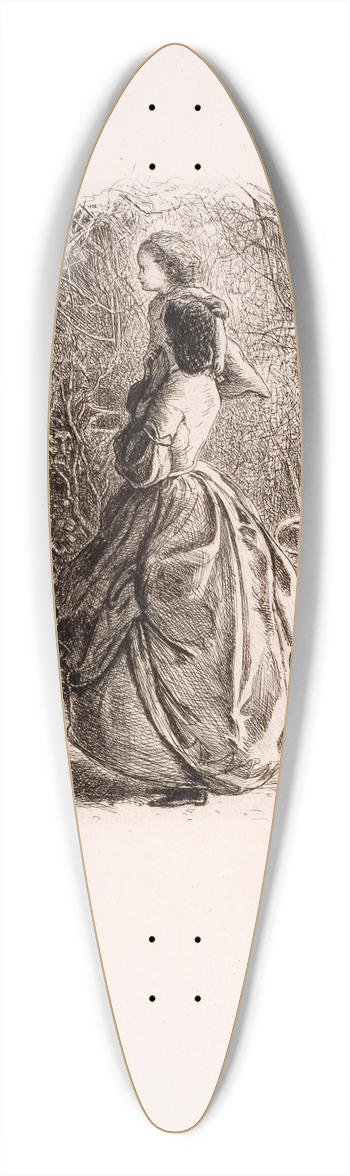 Sir John Everett Millais - Happy Springtime 39.3 inch art pintail longboard deck