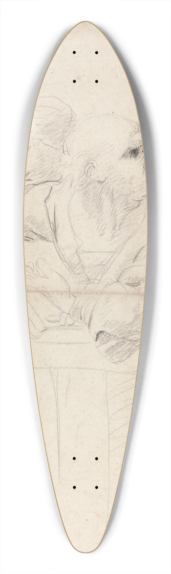 Sir Joshua Reynolds - Sheet of Figure Studies from Raphaels Disputation 39.3 inch art pintail longboard deck