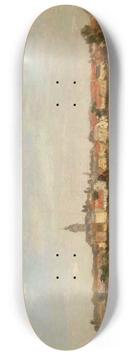 Guillaume Vogels - A View of Temse 8.25 inch art skate deck