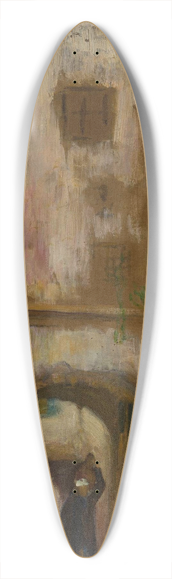 Stanisaw Chlebowski - Alleyway 39.3 inch art pintail longboard deck