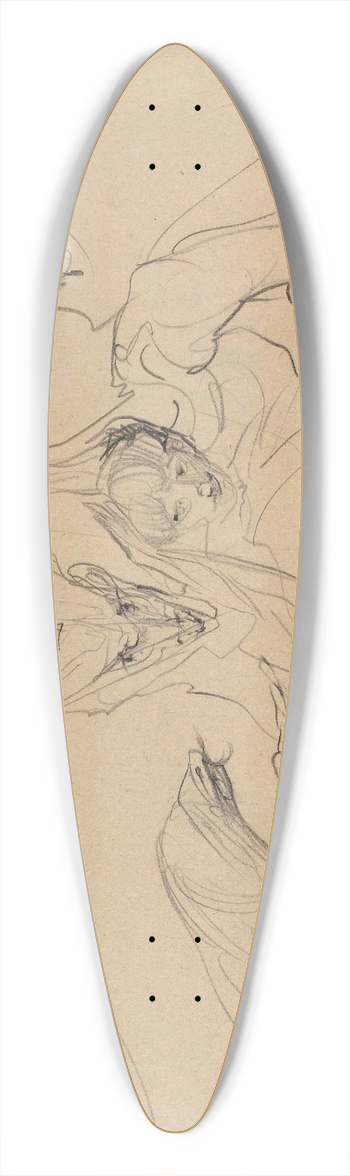 Stanisaw Ignacy Witkiewicz - Dialectic of bovine metaphysics 39.3 inch art pintail longboard deck