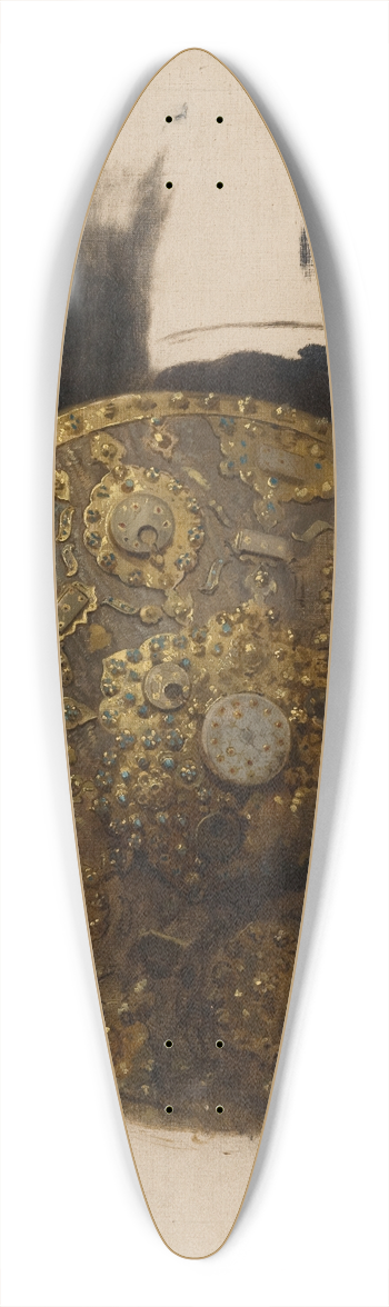 Stanisaw von Chlebowski - Study of an Oriental Shield 39.3 inch art pintail longboard deck