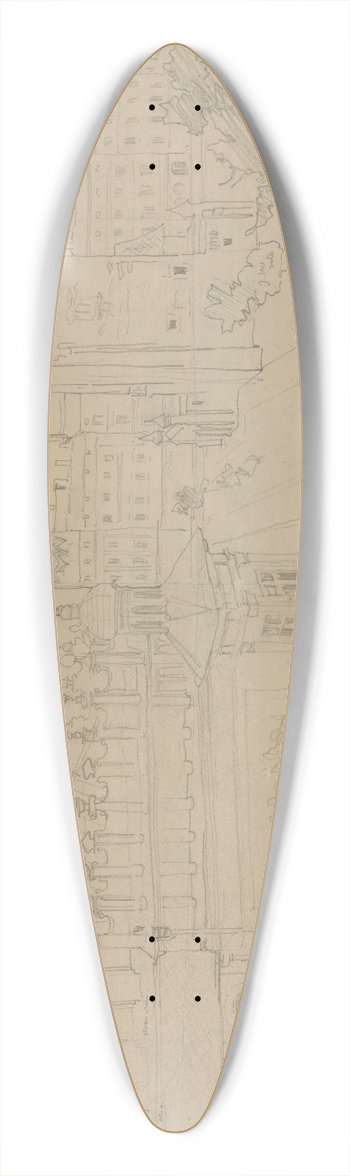 Stanisaw Wyspiaski - Rynek krakowski 39.3 inch art pintail longboard deck