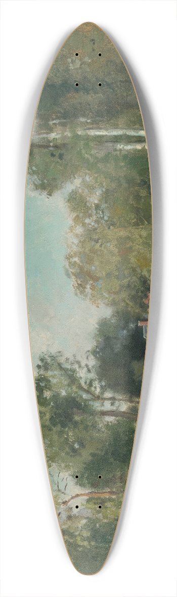 Stanislas Lpine - Paysage bois 39.3 inch art pintail longboard deck