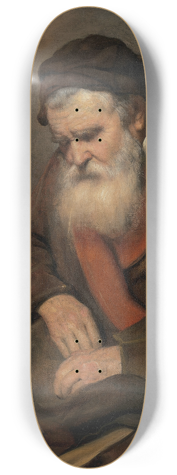 Abraham Van Dijck - Old Man Asleep 8.25 inch art skate deck