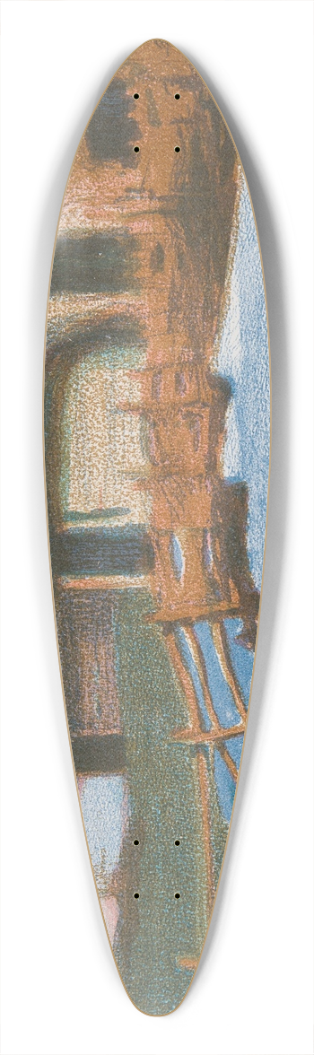 Stefan Filipkiewicz - Rural landscape 39.3 inch art pintail longboard deck