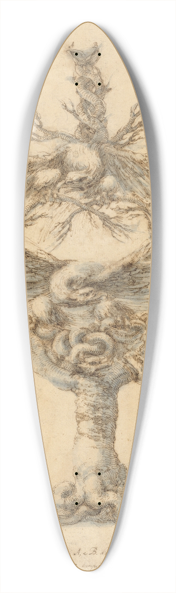Stefano Della Bella - Design for an Ewer 39.3 inch art pintail longboard deck
