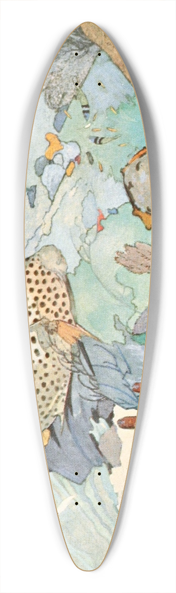 Stephen Haweis - Atlantic trunkfish 39.3 inch art pintail longboard deck