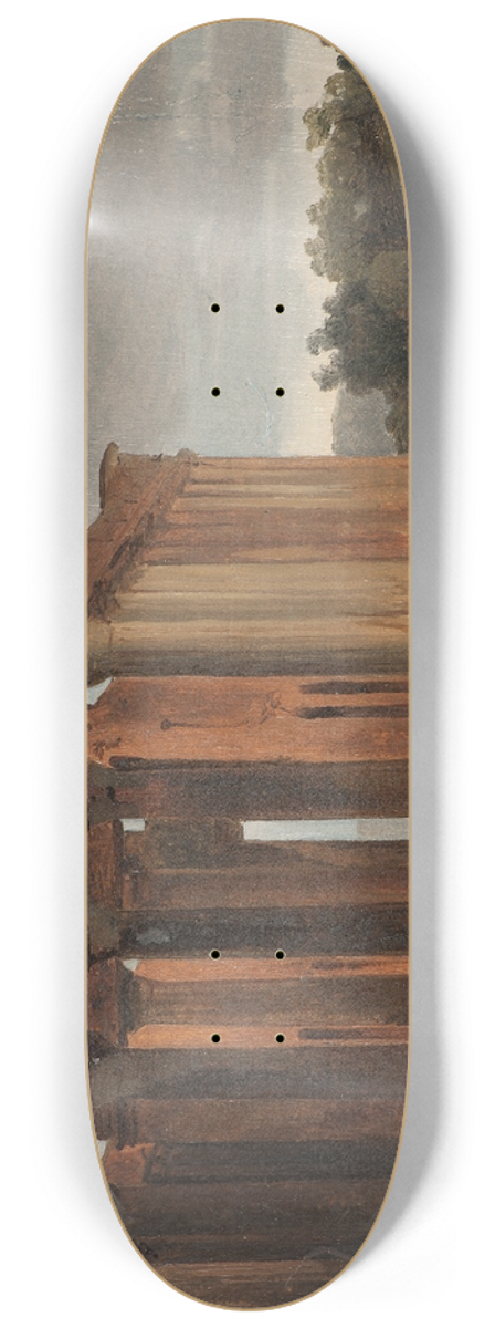 Gustaf Sderberg - A Temple in Agrigento, Sicily 8.25 inch art skate deck