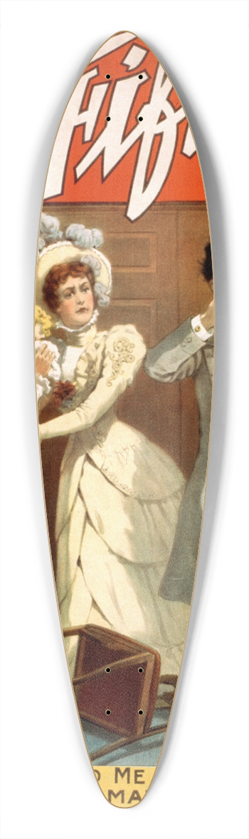 Strobridge & Co. Lith. - Mlle. Fifi from Paris 39.3 inch art pintail longboard deck