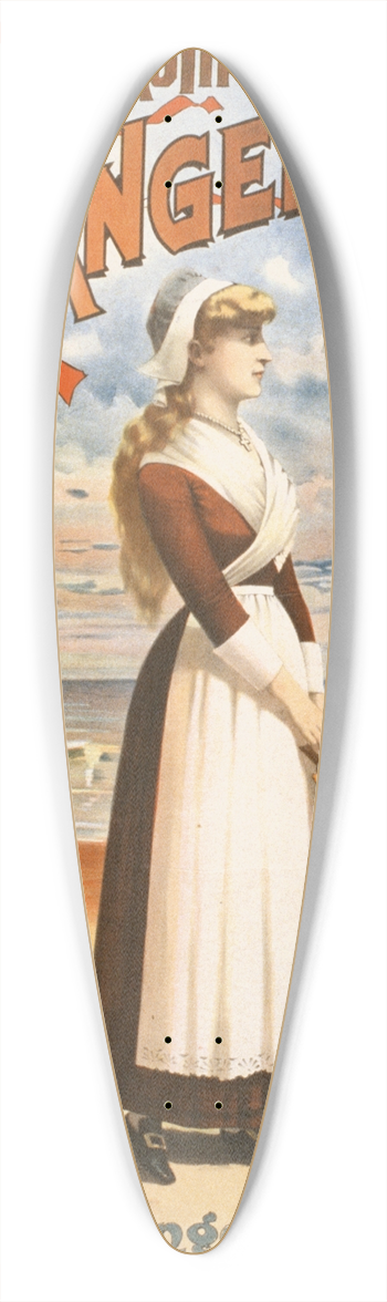 Strobridge & Co. Lith. - Rices beautiful Evangeline 39.3 inch art pintail longboard deck