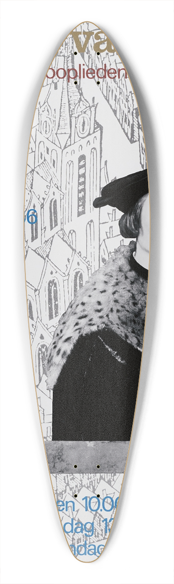 Studio Dumbar - affiche voor tentoonstelling De smaak van de elite 39.3 inch art pintail longboard deck