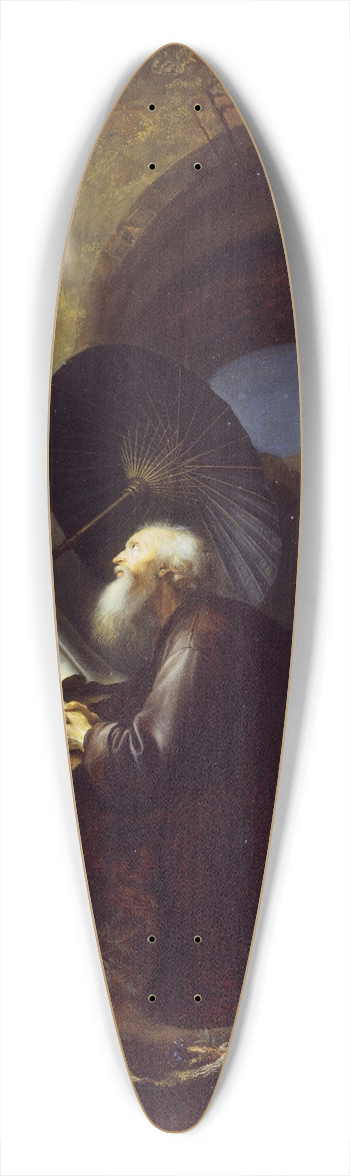 Studio of Gerrit Dou - A Hermit at Prayer 39.3 inch art pintail longboard deck