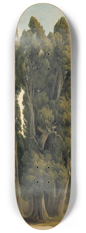 Gustaf Wilhelm Palm - Cypresses. Study 8.25 inch art skate deck