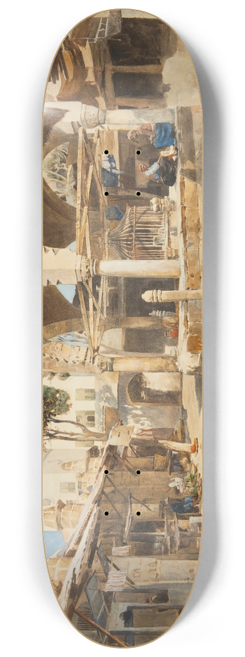Gustav Bauernfeind - A Well In Jaffa 8.25 inch art skate deck