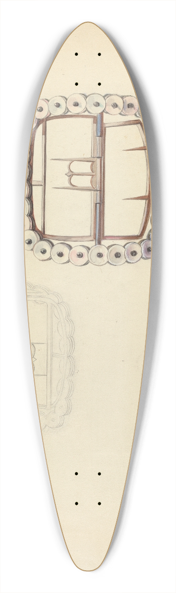 Sylvia De Zon - Shoe Buckle 39.3 inch art pintail longboard deck