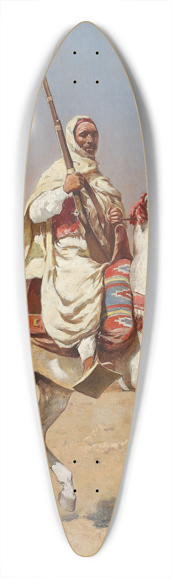 Tadeusz Ajdukiewicz - Arab on a grey horse 39.3 inch art pintail longboard deck