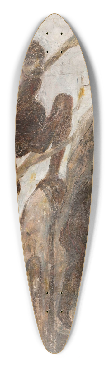 Tadeusz Makowski - Landscape with a monkey 39.3 inch art pintail longboard deck