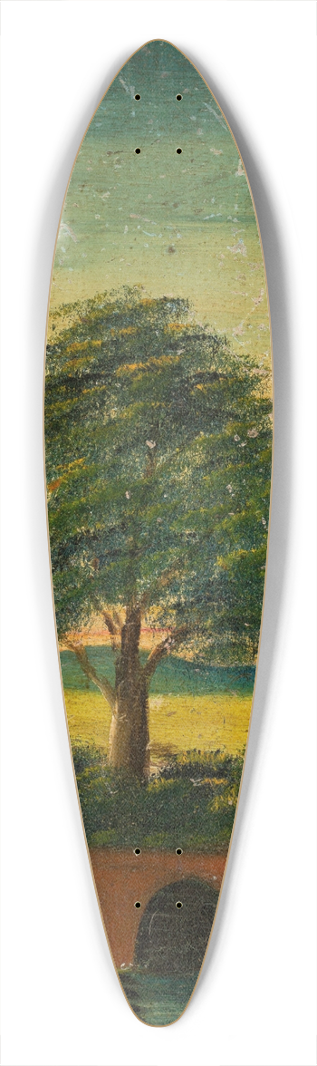 Tadeusz Makowski - Landscape with a windmill and a bridge 39.3 inch art pintail longboard deck