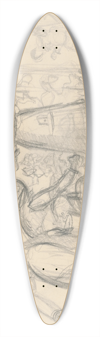 tefan Polkorb - Grape Picking 39.3 inch art pintail longboard deck