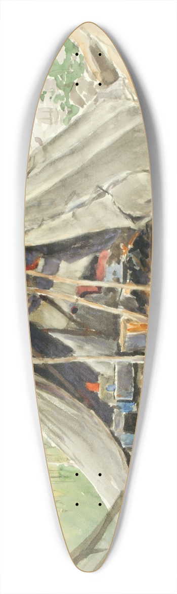 Theodore J. Richardson - Indian Camp, Alaska 39.3 inch art pintail longboard deck