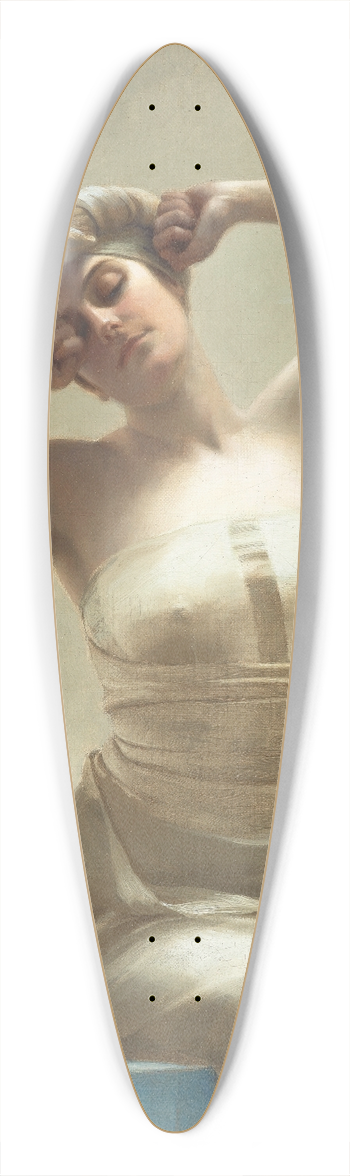 Theodoros Ralli - Atthebath 39.3 inch art pintail longboard deck