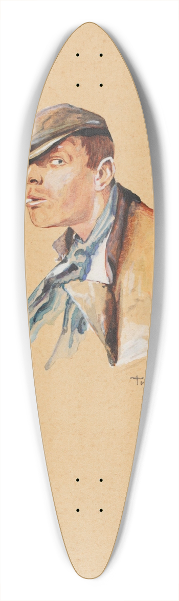 Theodor Zasche - Ein Plcher 39.3 inch art pintail longboard deck