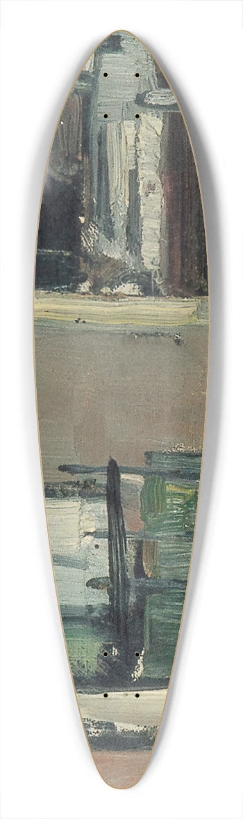Theo van Doesburg - Houses 39.3 inch art pintail longboard deck