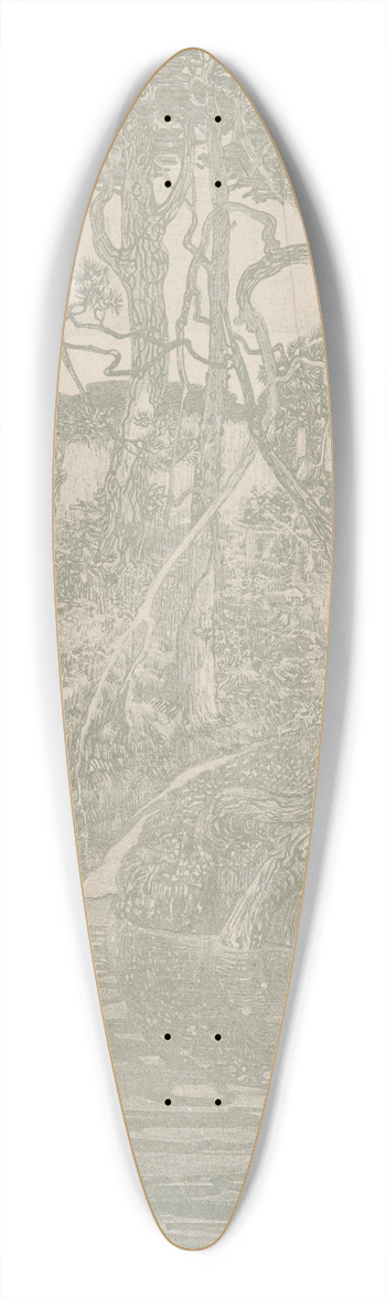 Theo van Hoytema - Bosidylle 39.3 inch art pintail longboard deck