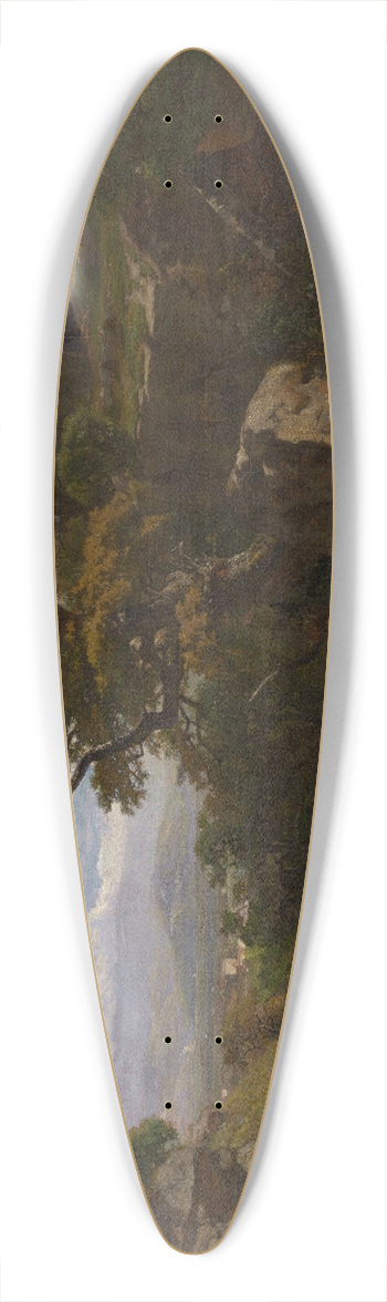 Thodore Fourmois - Landscape in the Dauphin 39.3 inch art pintail longboard deck